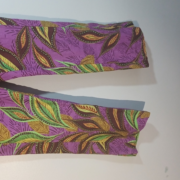 COPY - ZARA printed linen high waist pants trousers size Small NEW - Picture 8 of 12